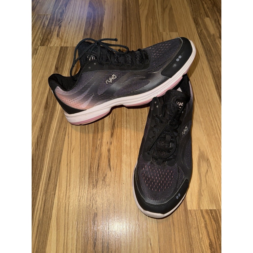 Ryka‎ Debo Plus 2 Re-Zorb Black Pink Athletic Tennis Shoe Women's 12W 12